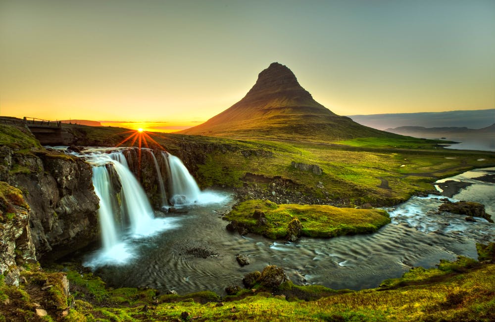 Midnight sun in Iceland