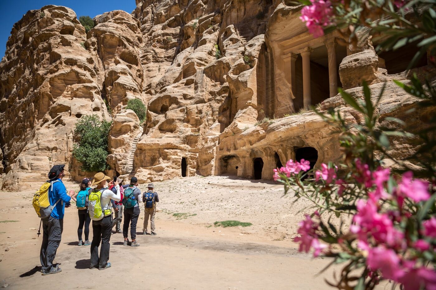 hiking to petra